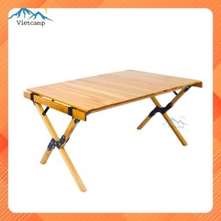 [HÀNG VNXK] BÀN GỖ CUỘN GẤP GỌN ĐI DU LỊCH DÃ NGOẠI CAO CẤP