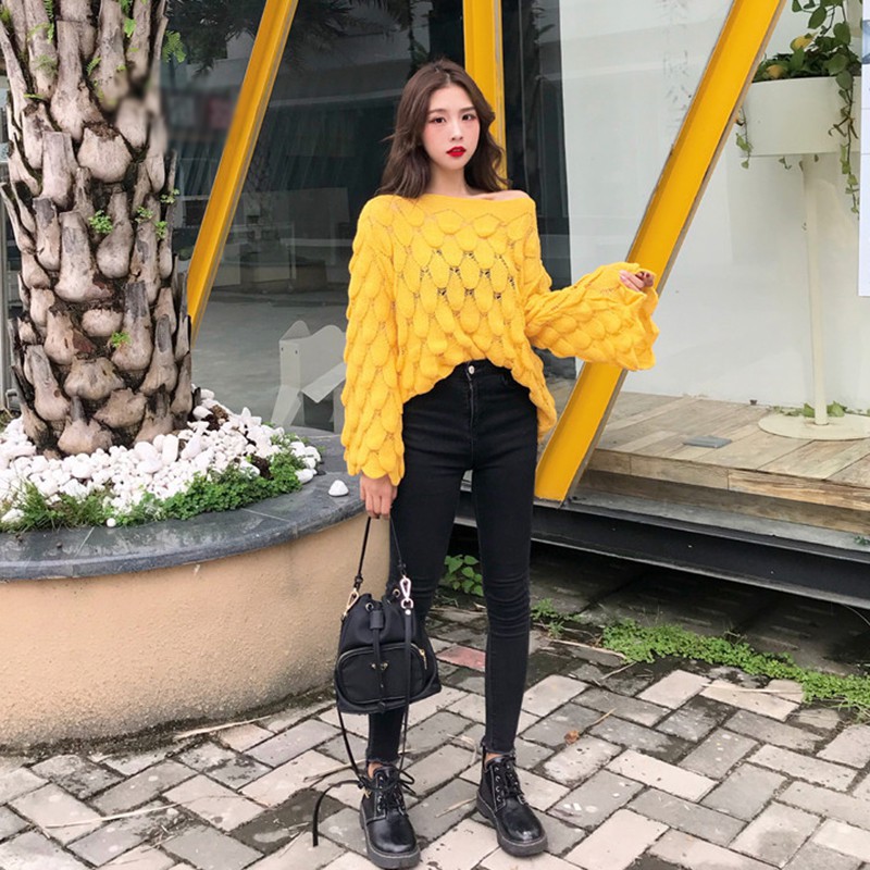 Áo len tay loe phong cách Hàn Quốc dành cho nữ | BigBuy360 - bigbuy360.vn