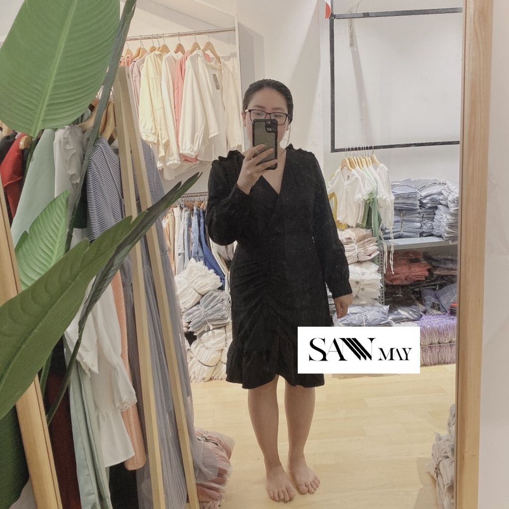 Đầm Bigsize (64-83kg) Váy Big Size Lớn Công Sở Dự Tiệc Sang Trọng SANJOLI Trẻ Trung Vải Thun, 2 Màu Trắng Đen VD016 | BigBuy360 - bigbuy360.vn