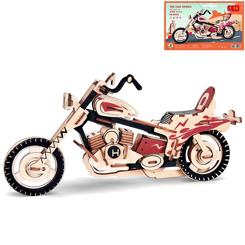 Đồ chơi gỗ lắp ghép 3D Birkeetoys- mô hình Ducati- cắt laser