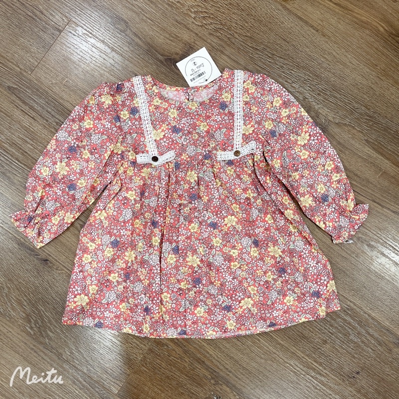 Váy công chúa, thô hoa nhí đỏ