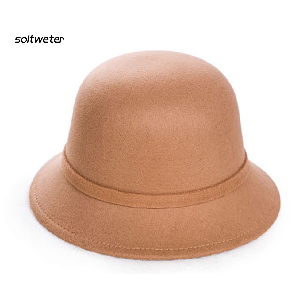 Mũ vành tròn màu trơn thời trang dành cho nữ