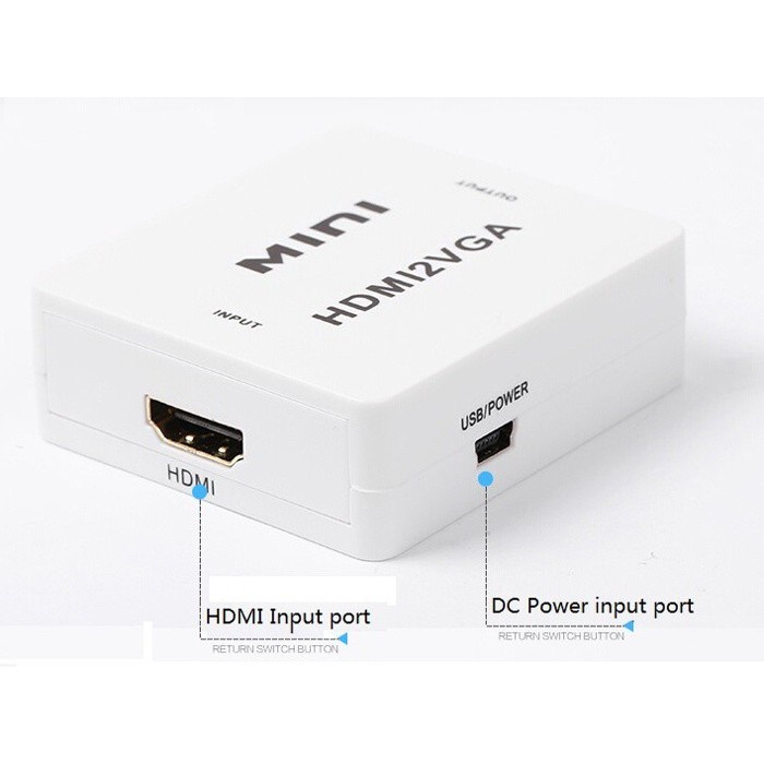 Hộp HDMI to VGA converter HDMI2VGA Giá rẻ