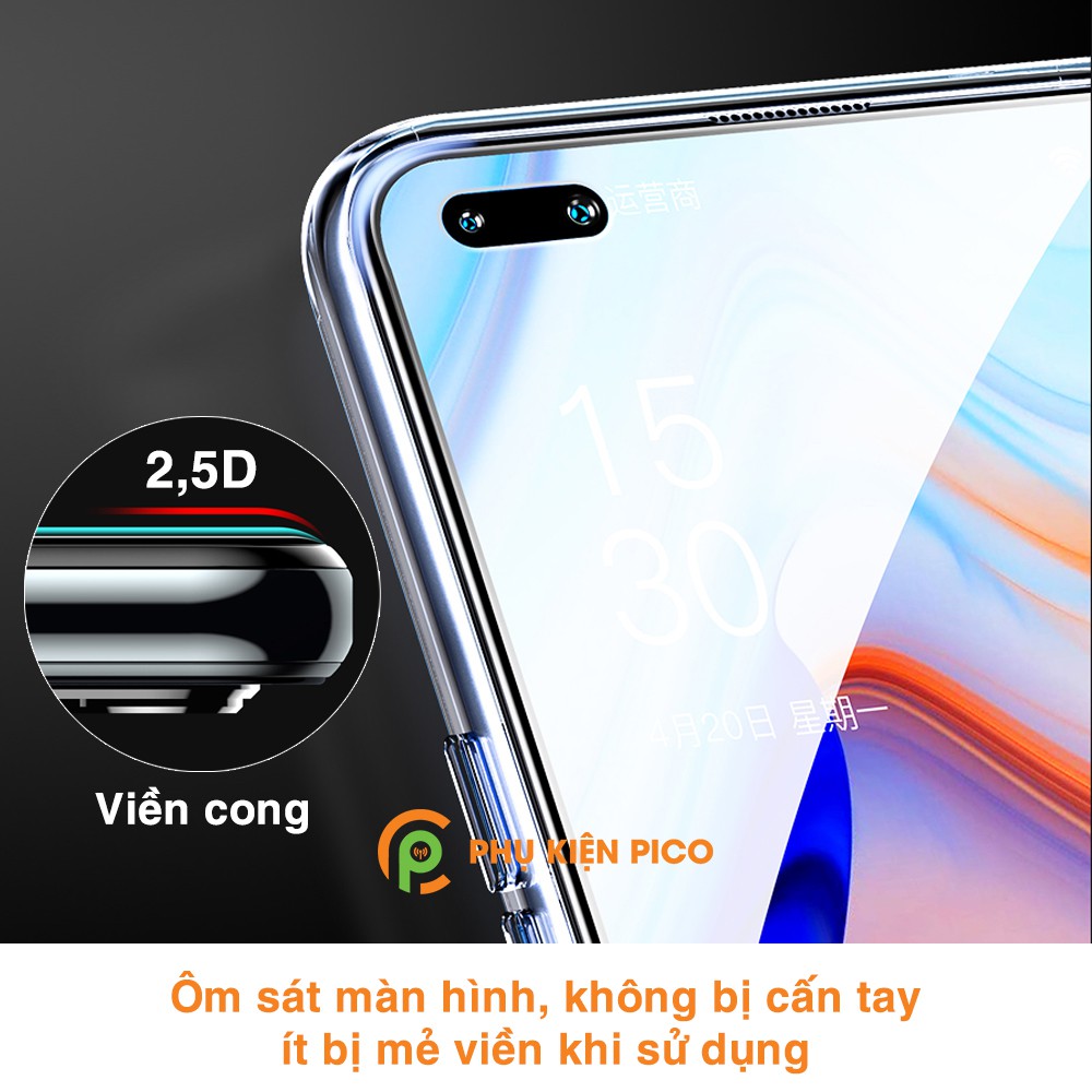 Kính cường lực Reno 4 / Reno 5 full màn hình chính hãng Gor - Dán màn hình Oppo Reno 4