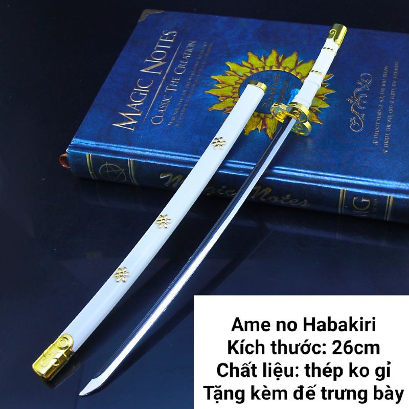 Mô hình trưng bày Kiếm Zoro One Piece Bằng Hợp Kim Không Gỉ - Thanh Ame no Habakiri