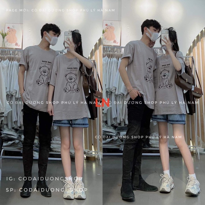 Áo phông gấu SAD BEAR chất su DA6