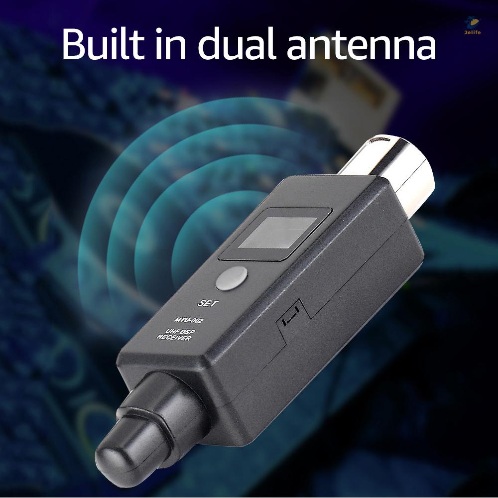 1 Cặp Hệ Thống Micro Không Dây UHF DSP Hai Chế Độ Cho Dynamic/Condenser