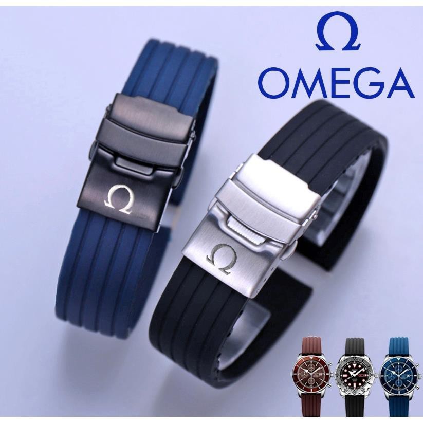 Dây Đeo Đồng Hồ Omega Bằng Cao Su Silicone 20mm Cho New And Old Hippocampus 300 Speedmaster Butterfly Flying
