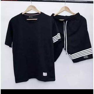 FUll Set Bộ Quần Áo Thể Thao Nam Phối Sọc