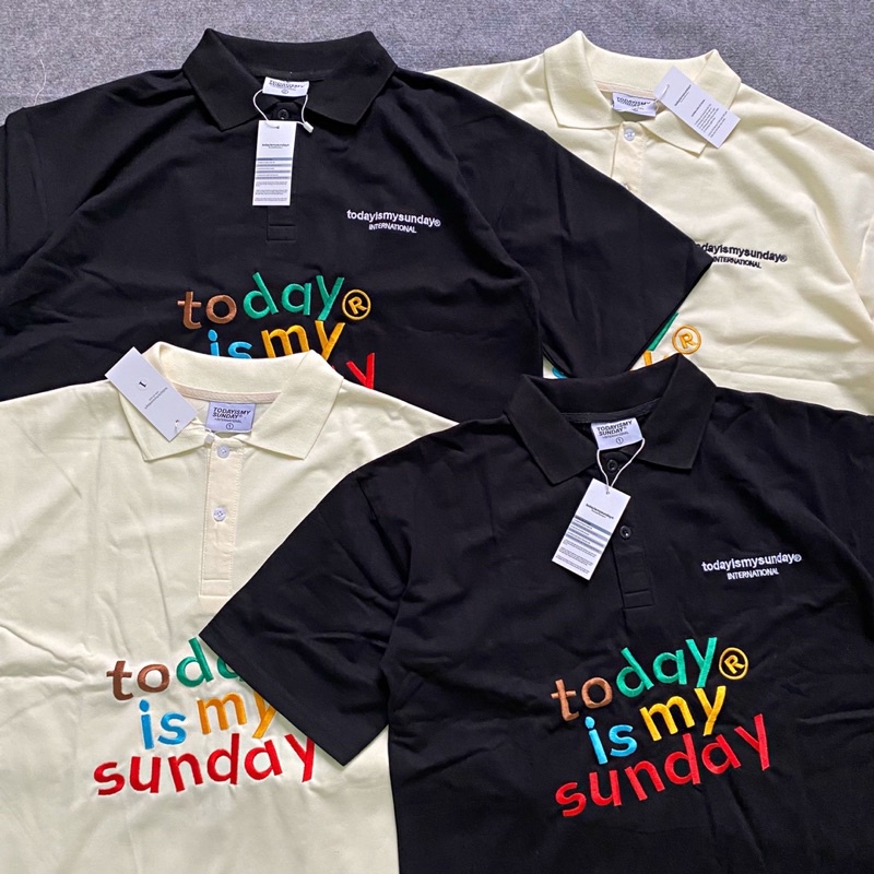 TODAYISMYSUNDAY POLO CHỮ NHIỀU MÀU