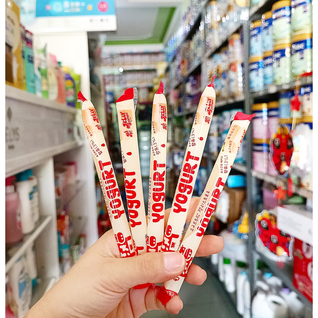 Thạch rau câu que sữa chua Kidswell Jelly Straws Yogurt Speshow 386g - Hàn Quốc