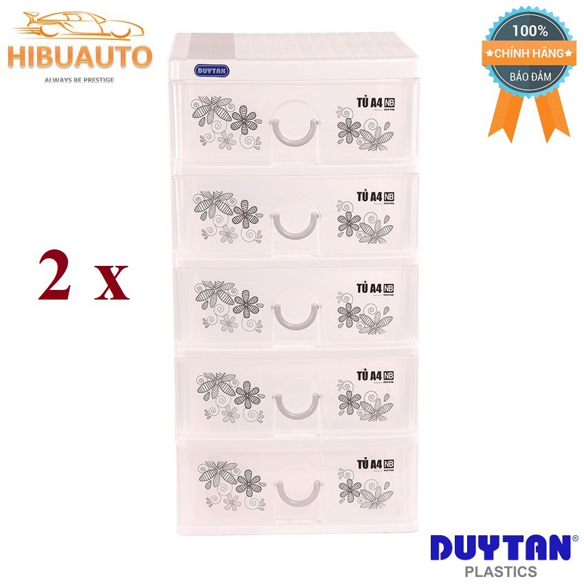 Combo 2 Tủ nhựa Đựng Đồ Dùng Gia Đình Duy Tân A4 - 5 ngăn nắp bằng