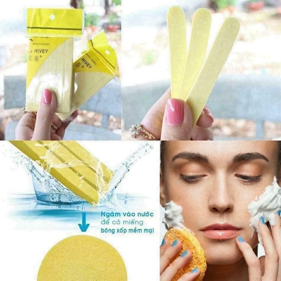 Bông mút rửa mặt nhật bản cao cấp gói 12 que