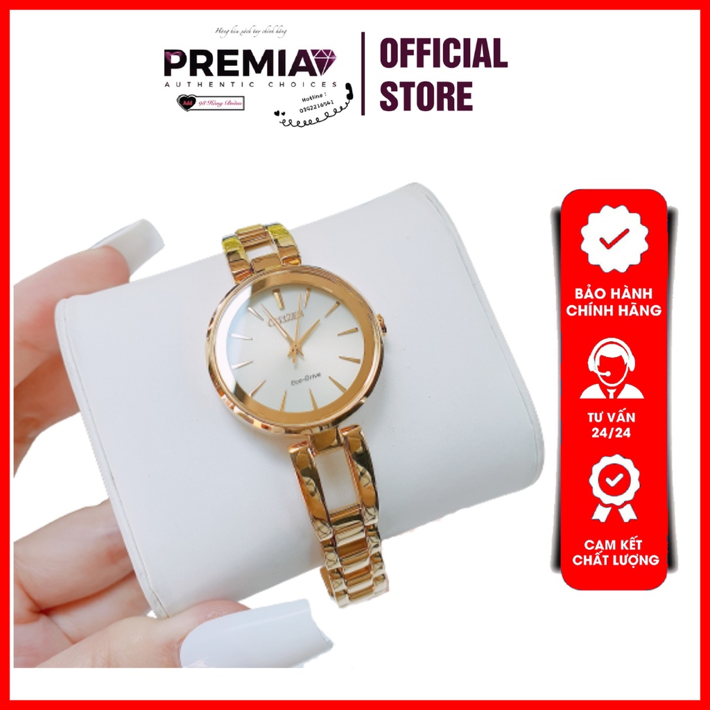 Đồng Hồ Nữ Citizen Lắc Gold Vòng Đeo Tay Kết Hợp Đồng Hồ Đang Hot Eco Drive Gold Sang Trọng,Quý Phái