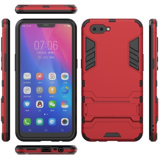 Realme C11 / Realme C1 / Realme C3, Ốp lưng chống sốc Iron Man cao cấp - Bo viền máy - Chân chống lưng máy tiện lợi