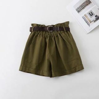 Quần shorts thô cạp cao nữ