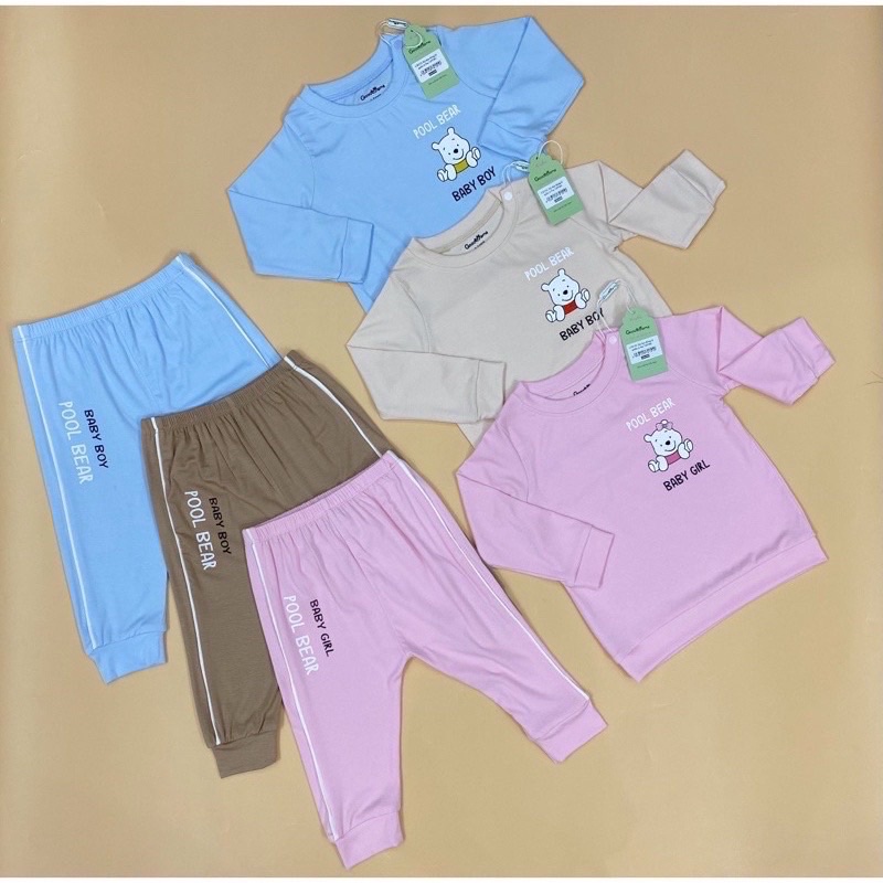 GOOD MAMA - bộ dài tay cho bé vải sợi tre mềm mại cho bé hãng GOODMAMA