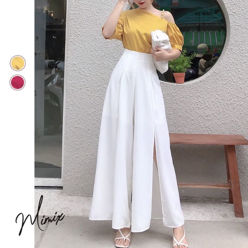 Set lệch vai vàng size M