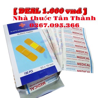 Combo hộp 100 miếng dán cá nhân Elastic loại nhỏ