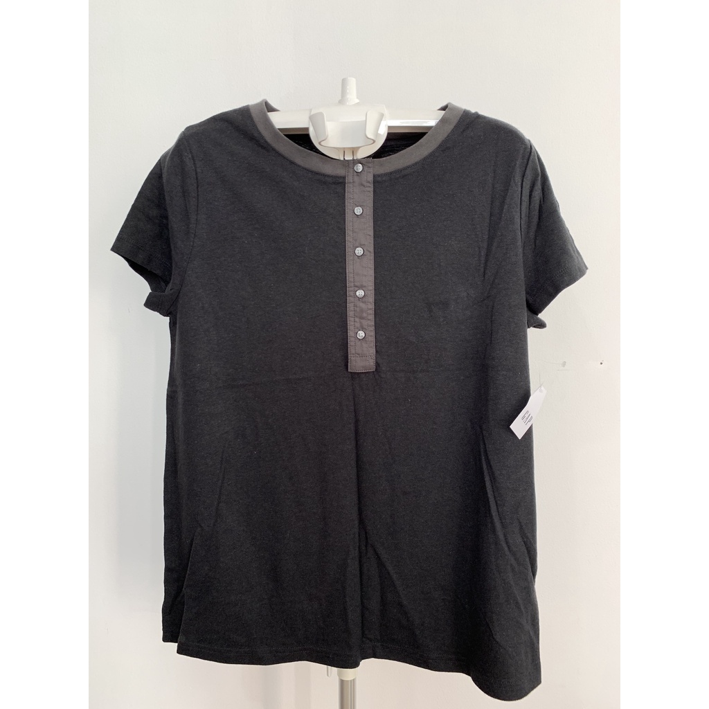 Áo nữ cổ trụ vải cotton linen 100% organic