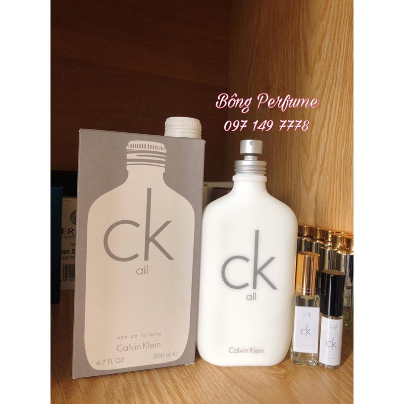 Nước hoa Calvin Klein CK All chính hãng xuất 5ml, 10ml