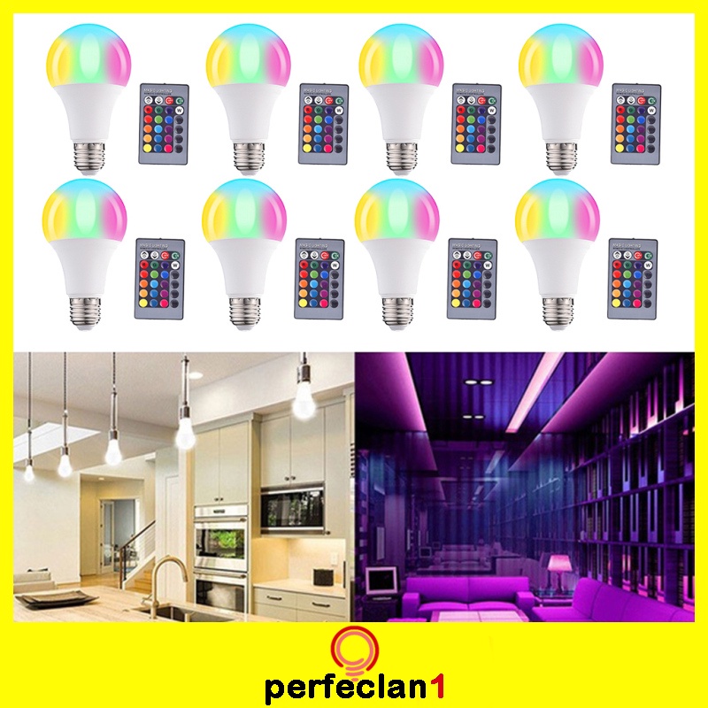 Bóng Đèn LED Thay Đổi Màu Sắc Có Điều Khiển Từ Xa Trang Trí Nhà 3W RGB