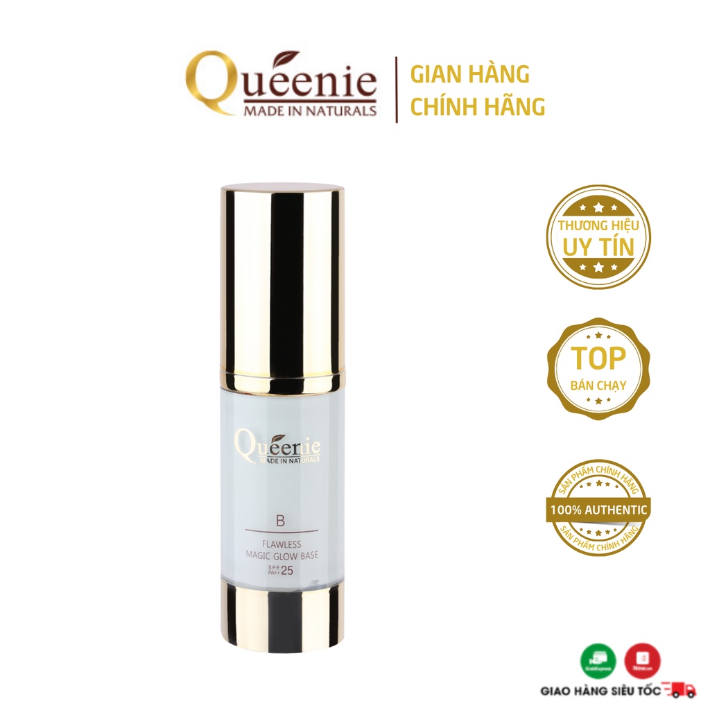 Kem Lót Trang Điểm Queenie Chống Nắng Kiềm Dầu Trắng Da 30ml