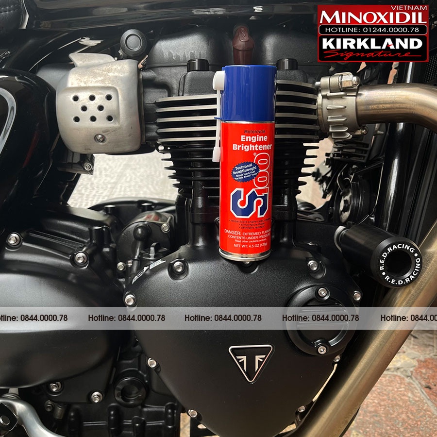 S100 engine brightener xịt dưỡng lốc máy moto