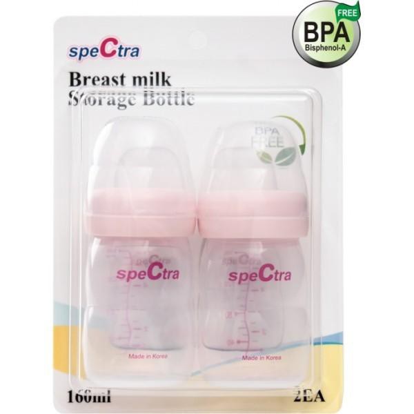 Bộ 2 Bình Trữ Sữa Cổ Rộng Không BPA SPECTRA 160ml (Hàn Quốc)