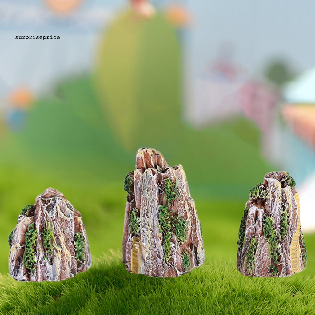 Bể Cá Mini Kết Cấu Núi Đáng Yêu Để Bàn Trang Trí Văn Phòng / Vườn Cây