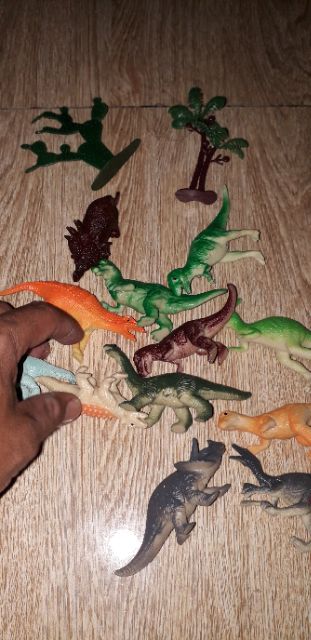 Sét 12 mô hình khủng long bằng nhựa cứng đặc loại nhỏ
