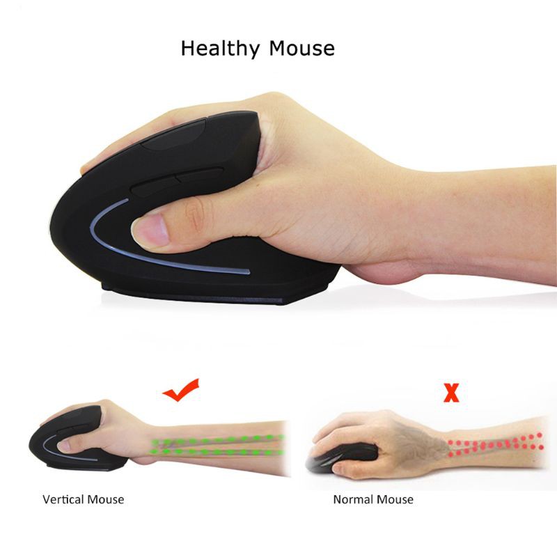 Wired Right Hand Vertical Mouse Ergonomic Gaming Mouse 800 1200 1600 DPI USB Optical Wrist