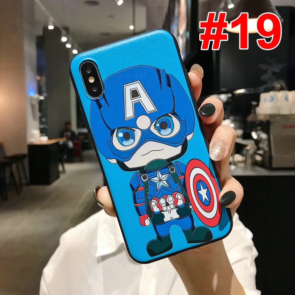 Ốp điện thoại tpu dẻo hoạt hình Marvel thích hợp cho iPhone 11 pro max se 2020 x xs xr 6 6s 7 8 plus 6+ 6s+ 7+ 8+