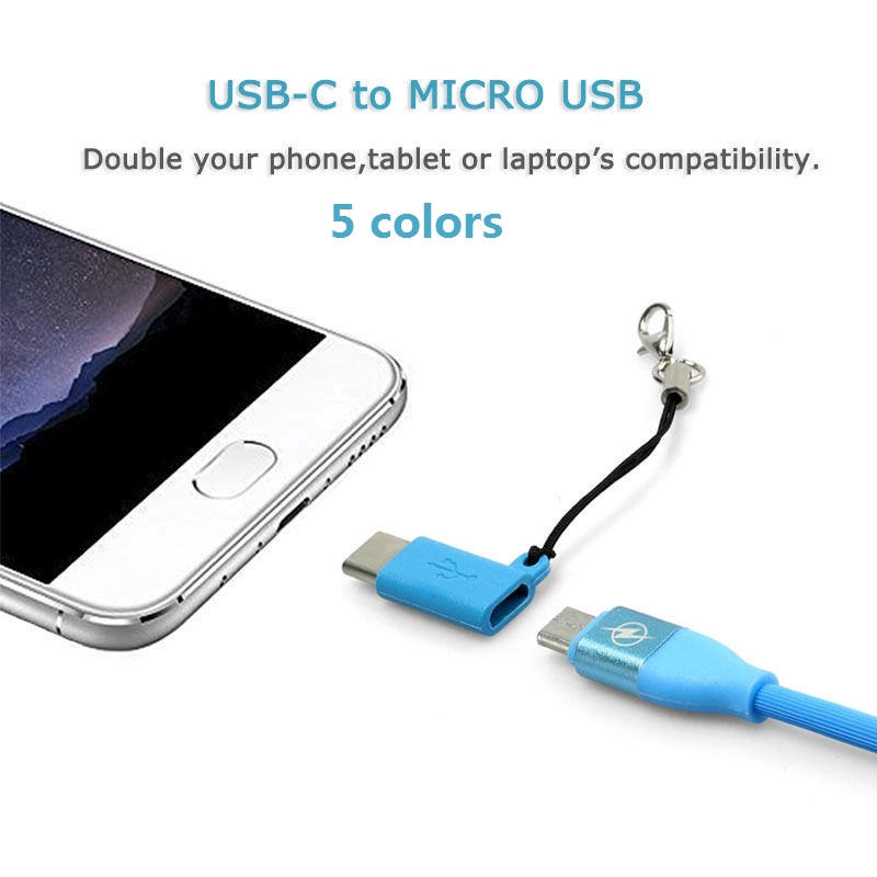 Micro USB Female to USB 3.1 Type-C Male Sync Data Cable Converter Adapter