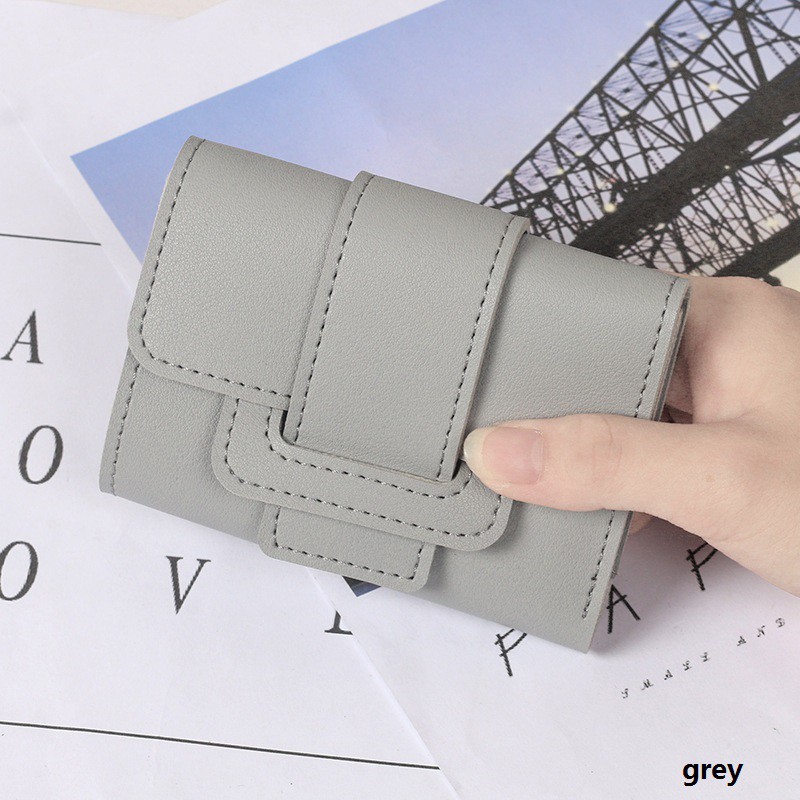 Ví ngắn màu trơn xinh xắn dành cho nữ