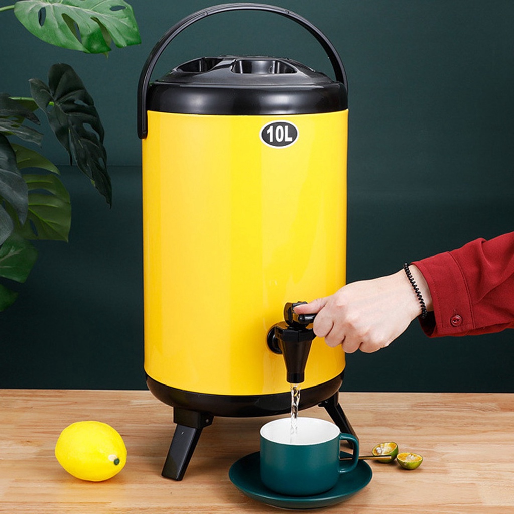 Bình giữ nhiệt ủ trà Inox, bình nước nóng lạnh có vòi, bình đựng nước chuyên dụng pha trà 8L Cho quán trà sữa