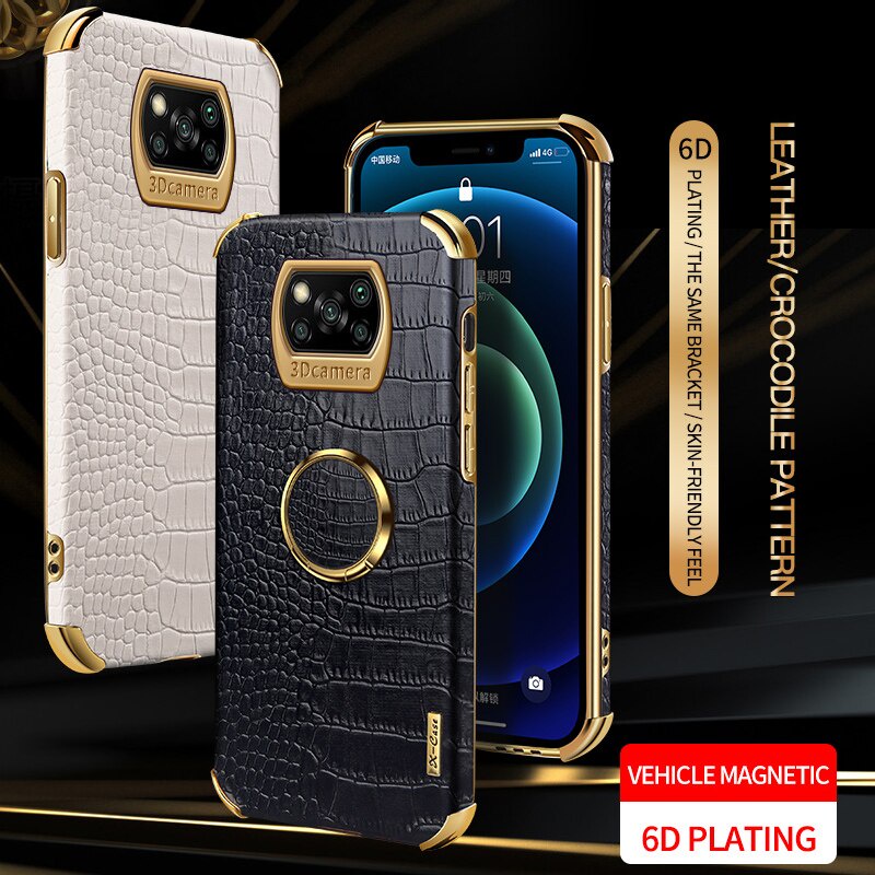 Ốp điện thoại da cá sấu sang trọng dành cho Xiaomi Mi Poco M3 F3 X3 Pro NFC Mi 10T Lite 10 Pro