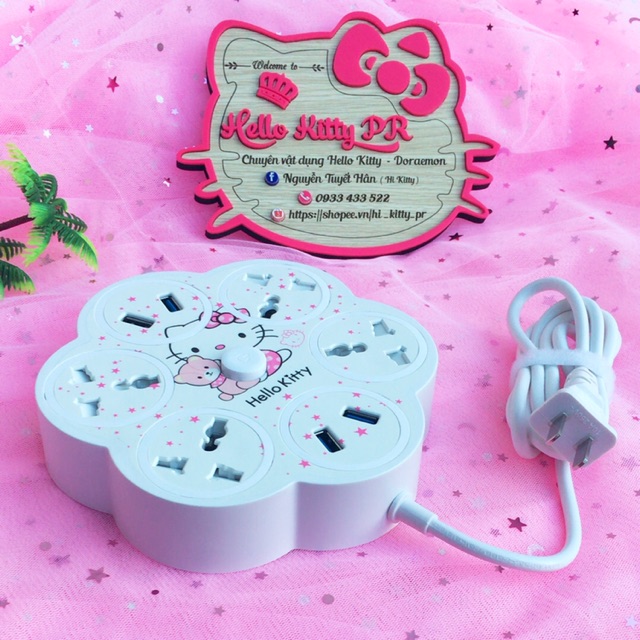 Ổ CẮM ĐIỆN ĐA NĂNG MẪU MỚI HELLO KITTY