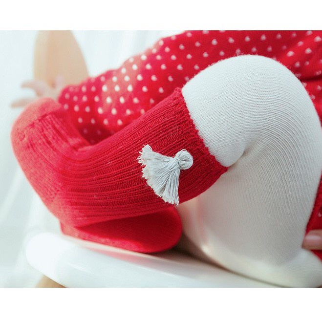 Set 4 tất len cho bé, Tất vớ chất len mềm mịn màu Giáng sinh cho bé trai bé gái từ 0-5 tuổi mẫu mới nhất TGS4