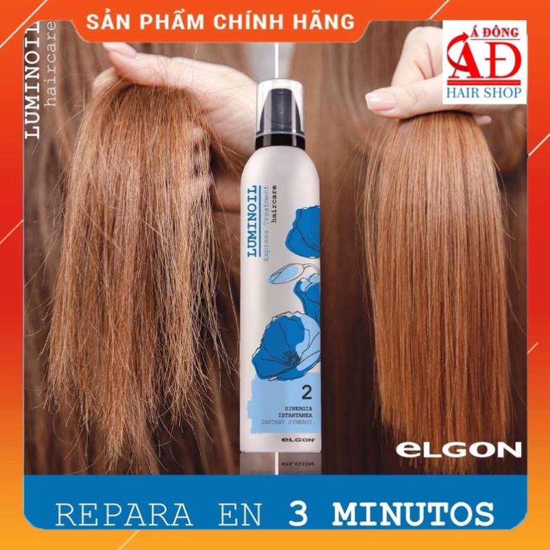 ELGON LUMINOIL SINERGIA RISTRUTTURANTE 300ML - TINH DẦU KÍCH BÓNG THẦN TỐC CHO TÓC HƯ TỔN (ch M1