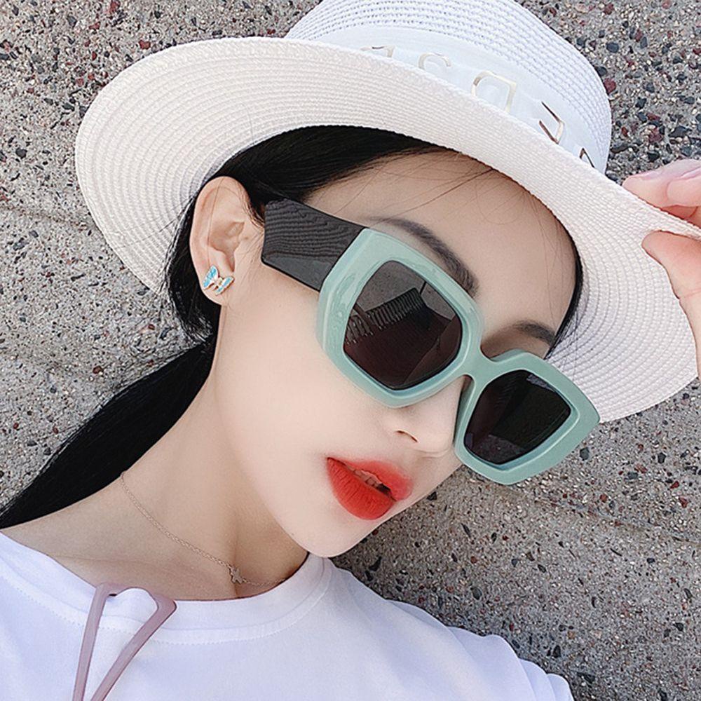 QQMALL Kính Mát Gọng Lớn Phong Cách Retro Thời Trang Cho Nữ