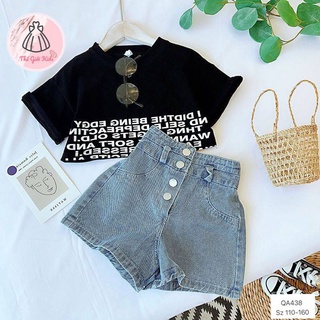 Set áo kèm quần jeans cộc