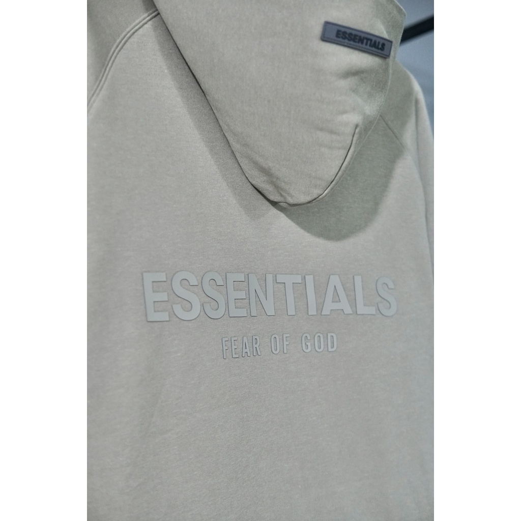 ÁO HOODIE ESSENTIALS SS21 MOSS Chữ Phản Quang màu Taupe hot hit 2021 dành cho cả nam nữ