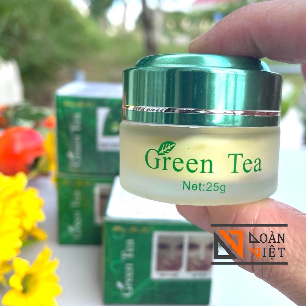 [2 hộp] Kem TRÀ XANH GREEN TEA - Nám, Tàn nhng, ĐỒI MỒI lâu năm 25g. chuẩn Thái LOẠI 1 - có tem