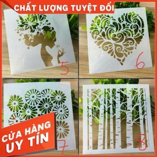 Khuôn vẽ mika dẻo 13*13cm (chọn mẫu)