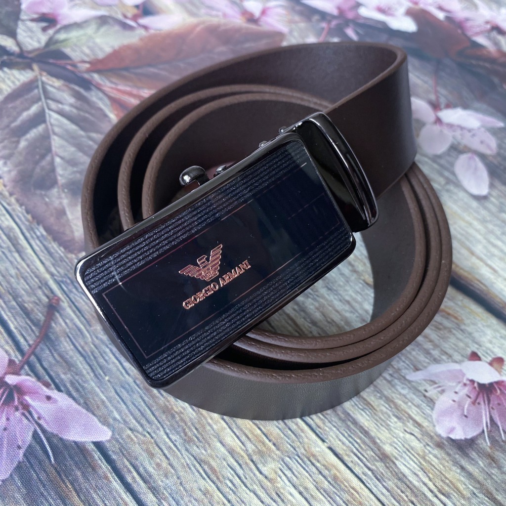 Dây lưng da bò Dây nịt thắt lưng nam da bò 2 màu nâu đen