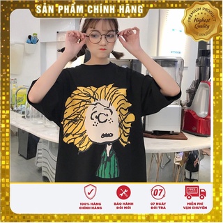 Áo Thun Cotton Tay Lỡ Cô Gái Tóc Xù Đen Cá Tính