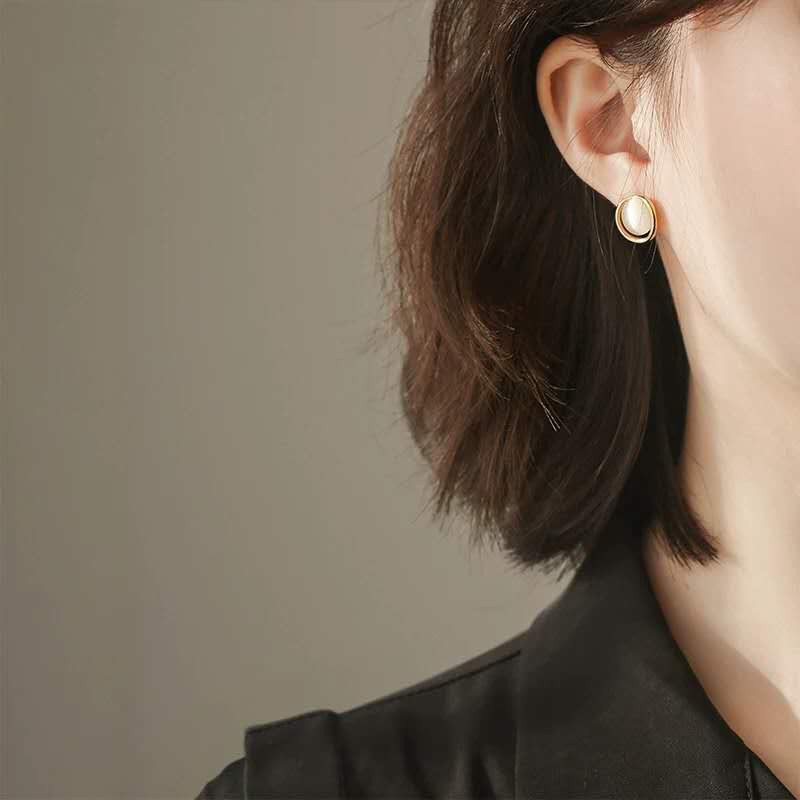 bông tai Hàn Quốc Bông tai opal nữ tinh tế  Thiết kế mới Bông tai hot girl