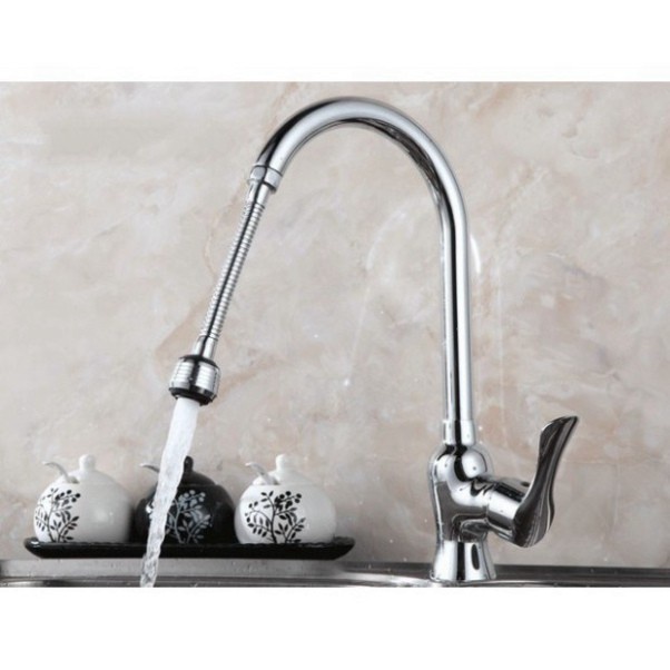 VÒI NƯỚC INOX TĂNG ÁP CAO CẤP XOAY 360 RỬA BÁT TIỆN DỤNG