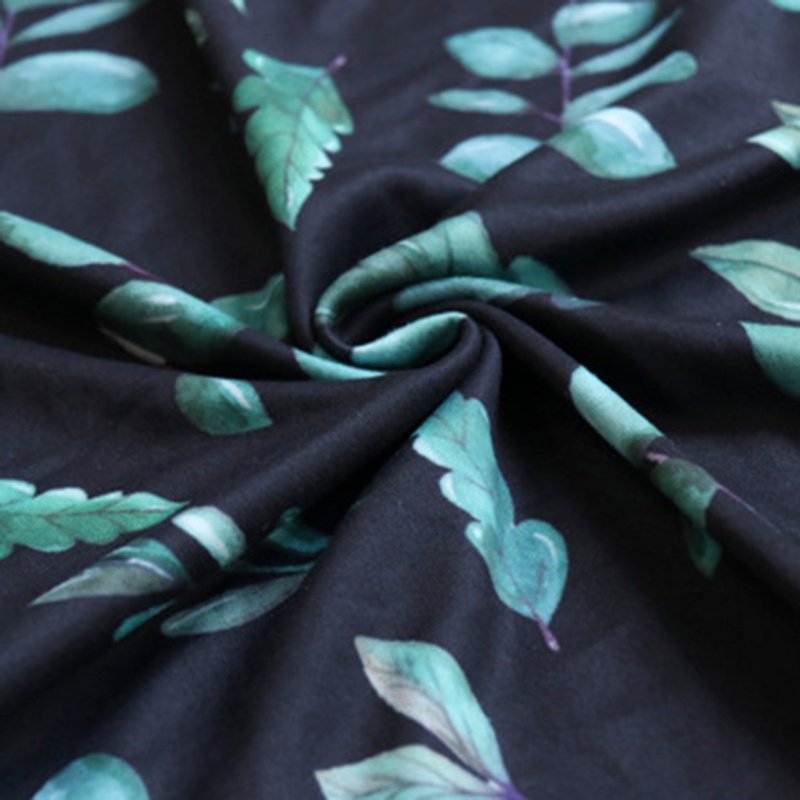 Bộ 2 Món Túi Ngủ Cotton Gồm Chăn Quấn Và Nón In Họa Tiết Lá Cây Cho Bé Sơ Sinh